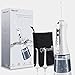 QQcute Cordless Water Flosser Portable Oral Irrigator Teeth Cleaner Rechargeable Anti Leakage 3-Mode 200ML Water Tank Waterproof Design