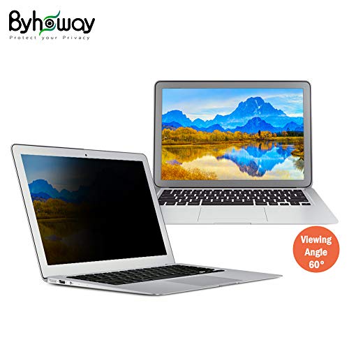 Byhoway 13.3 Inch Privacy Screen Protector,Anti-Glare/Scratch Privacy Filter Screen Protector Film- Info Protection for Desktop Security for Laptop/Computer Widescreen Monitor, Black(16:9)