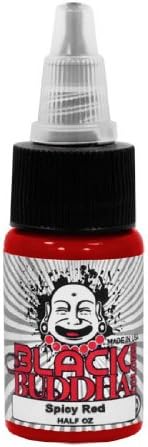 Black Buddha Colors Professional Tattoo Ink Spicy Red 1/2 oz