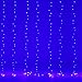 LIGHTESS 300 LED Christmas String Fairy Outdoor or Indoor Curtain Lights Remote Control (Blue)