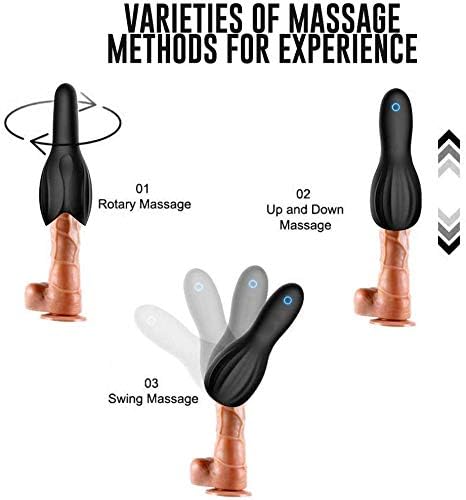Tedamir Male Masturabation Automatic Rotating Piston Thrusting Machine Handsfree USB Rechargeable Men Oral Sexy for Men Powerful Vibrating Multiple Modes, Sexy Underwear for Men,T-Shirt