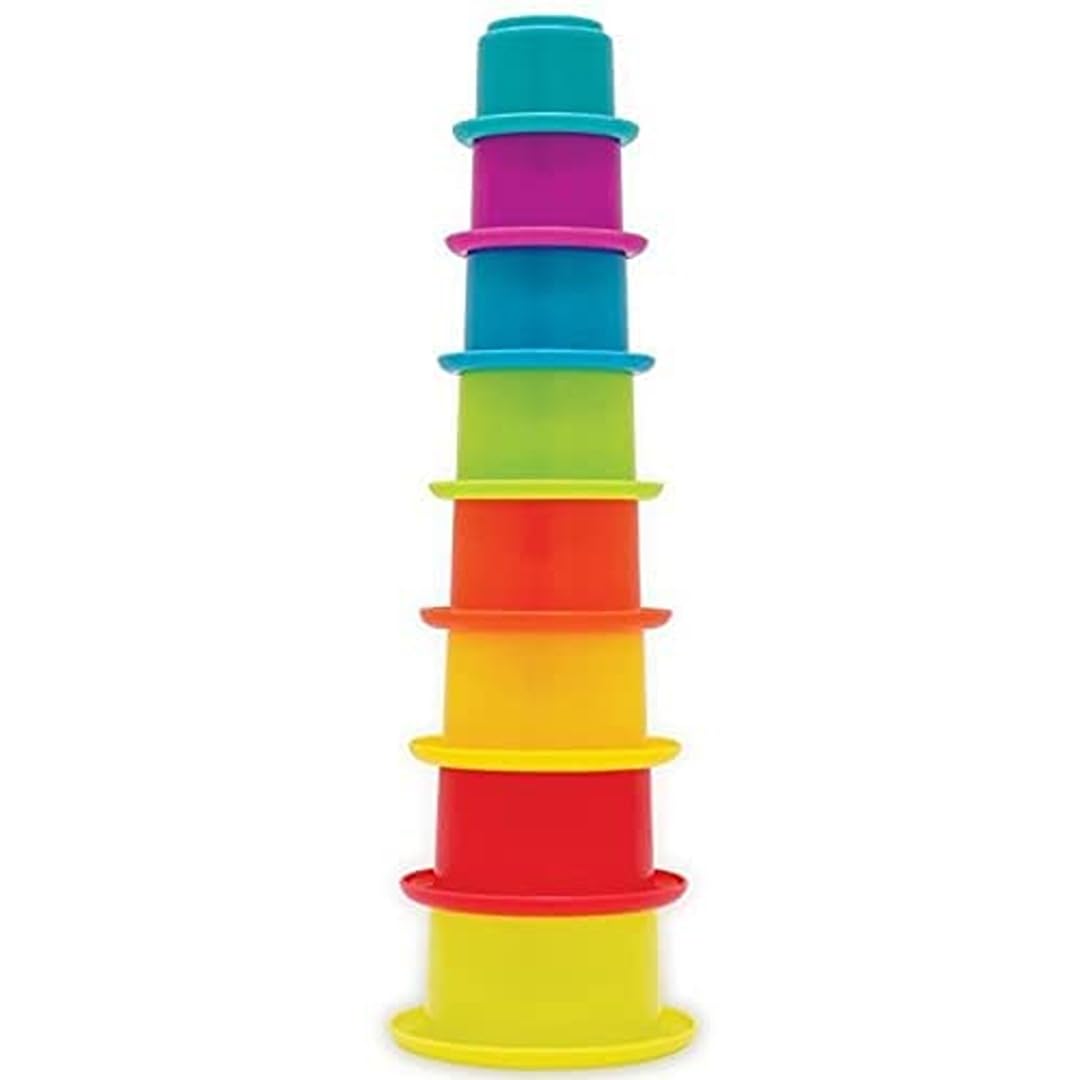 PETERKIN | Play & Learn – STACKY – multicoloured stacking cups | Stack, scoop and pour! | Pre-school Toys | Sand & Water Toys | Ages 12m+
