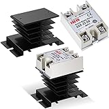 2 Pcs Solid State Relay SSR-25DA with 2 Pcs Heat