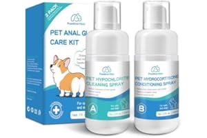 Dog Anal Gland Spray Kit, Relieves Anal Gland Irritation in Dogs and Cats, Stops Pain, Soothes Itching, Stop Sliding, and Eli