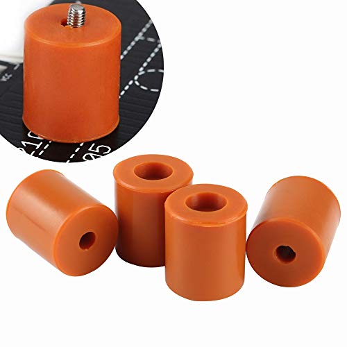 BCZAMD Heatbed Silicone Leveling Column, 3D Printer Hot Bed Mounts Column Stable Tool Heat-Resistant Silicone Buffer for Prusa i3 Plus Anet A8 Wanhao D9 Anycubic Mega, 4 Pack Brown - Thumbnail 4
