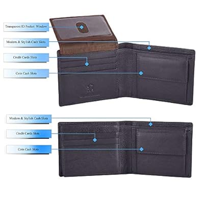 Am Leather Signature Style Indo Italian Premium Leather Men Wallet (coffee Brown)