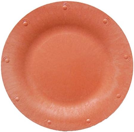 Blueware 125 Bulk 7" Compostable Plate, Terracotta Red, Small