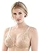 Glamorise Women's Front Close Stretch Lace Wonderwire Bra, Cafe, 36D