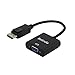 BelindaDisplayPort Display Port DP Male to VGA Female Cable Adapter Converter Black Male to Female for DisplayPort Enabled Desktops to Connect to VGA Displays for PC