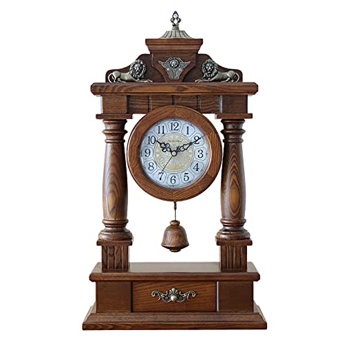 Mantle Clocks for Fireplace,Tabletop Grandfather Clock with Chime,Metal
