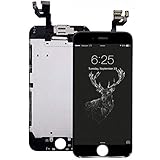 Pre-Assembled Screen Replacement for iPhone 6 Plus Black, LCD Display and Touch Screen Digitizer Replacement for A1522, A1524, A1593w/Facing Proximity Sensor, Ear Speaker, Front Camera and Repair Tool