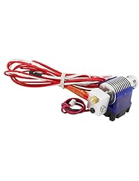 alpta metal J Head V6 caliente Fin Hotend extrusor para RepRap Impresora 3d 1,75 mm Filamento Direct Feed Extrusora 0,4 mm de la boquilla con ventilador de 12 V y 1 m tubo de PTFE