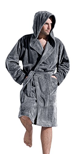 Mens Luxury Soft Warm Dressing Gown Bathrobe Housecoat With Hood |  Desertcart Aruba