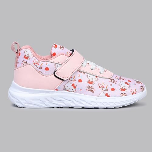 Kidsville Official Hello Kitty Printed Kids Girls Shoes - Pink | Lightweight Sole, Super Flexible, Comfortable Indoor and Velcro Closure On Sport Shoes for Kids 1