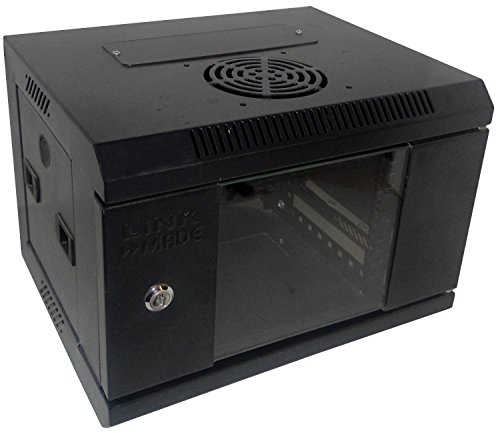 4U-High 12''-Deep 10''-Narrow Wallmount Cabinet Enclosure Network Rack Locking Glass Door