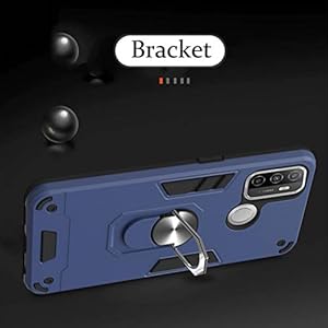 GOGME Cover per Oppo A53s / Oppo A53, 360°Girevole Regolabile Ring Armor Bumper TPU Case Magnetica Supporto Cover, Heavy… - immagine 4