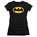 PopFunk Classic Batman Original Teen Juniors Womens Premium Cotton Cap Sleeve Graphic T-Shirt & Stickers (Medium) Black