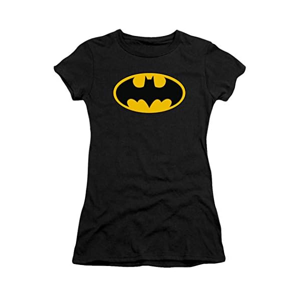 Popfunk Classic Batman Classic Logo Juniors Teen Girls T Shirt & Stickers