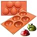 FUNSHOWCASE Extra Large 5 Cavities Semi-sphere Dome Mousse Cake Silicone Mold