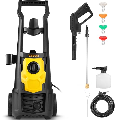 VEVOR Electric Power Washer, 2000 PSI 1.65 GPM, Portable Cleaner with 30ft Hose…