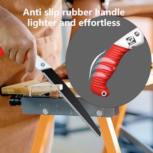 Medium Length japanese pull saw with Super Sharp Teeth,Thickened SK5 Steel,for Home photo 10