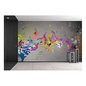 Musical Grunge with Spray Background