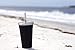 HomeLife Solutions Stainless Steel Double Walled Tumbler in Black with two Drinking Straws and Cleaning Brush, 16 oz