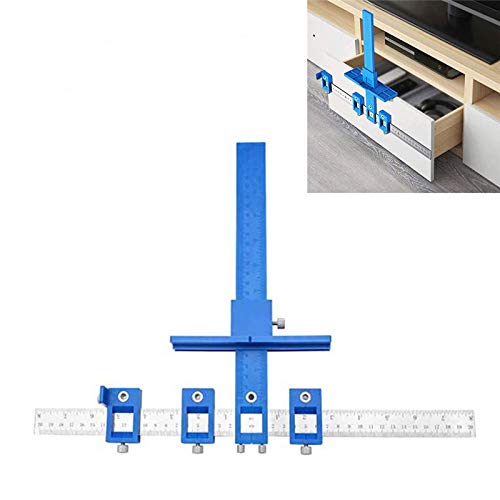Opaltool Punch Locator Drill Guide Sleeve Cabinet Hardware Jig Template Measuring Tool Wood Drilling Dowelling Hole for Door Handles Knobs Drawer Pull Installation