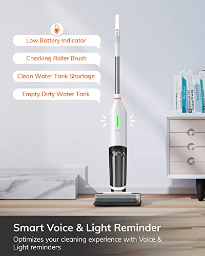 ILIFE W90 Cordless Wet Dry Vacuum Cleaner, All in One Vacuum Mop Hardwood Floor Cleaner, Lightweight One-Step Cleaning for Hard Floors and Multi-Surface