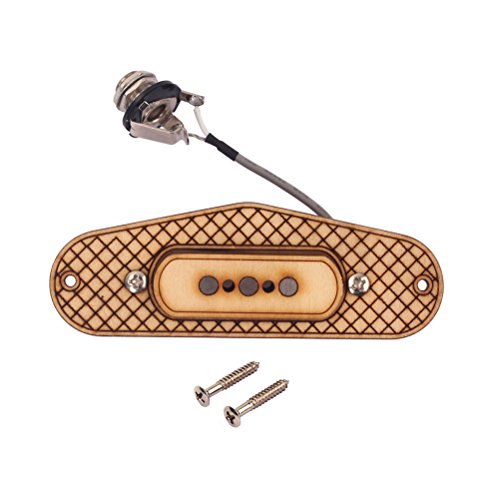 ROSENICE Guitar Pickup of Wood 3-string Humbucker Pickups For Cigar Box Guitar
