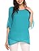 Zeagoo Women's Loose Casual Ruffle Half Sleeve Chiffon Top T-shirt Blouse