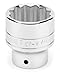 Powerbuilt 3/4-inch Drive 46mm Socket, 12 Point, Thin Wall Hex Strong Grip Design, Size Markings - 643240