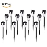 Marsoul Solar Lights Outdoor, Solar Outdoor Lighting Solar Pathway Lights Outdoor Garden Lights Waterproof Stainless Steel Landscape Lighting For Garden (Gardening lights)