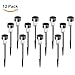 Solar Lights Outdoor, Solar Outdoor Lighting Solar Pathway Lights Outdoor Garden Lights Waterproof Stainless Steel Landscape Lighting For Garden - 12PCS (Gardening lights)
