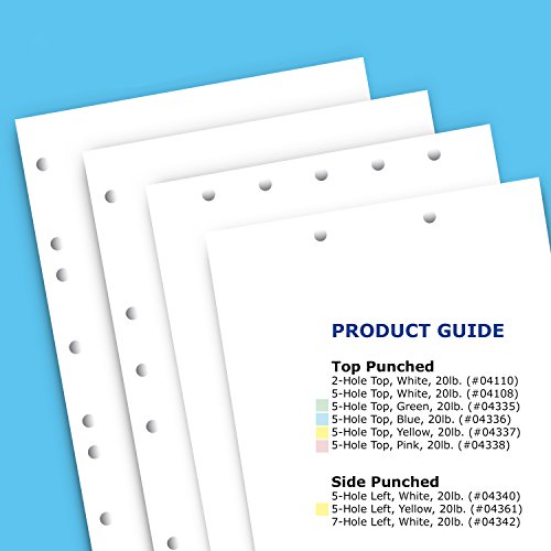 PrintWorks Professional Pre Punched Paper, 2 Hole Punch Top For 2 Ring Binders & 2 Ring Clipboards & Fastener File Folders, 8.5 x 11, 20 lb., 500 Sheets, White (04110) - Thumbnail 6