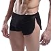 sandbank Mens Sexy Transparent Underwear Sheer Bikini Boxer Shorts Brief Panties (US M, Black)