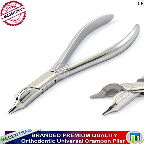 MEDENTRA Orthodontics Universal Crampon Pliers Dental Serrated Jaws for Bending - Forming Wires Cutting Adjusting and Contouring Archwire Pins Laboratory Instruments