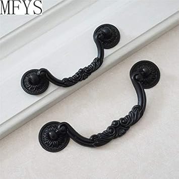 Hi5 3 75 5 Shabby C Dresser Drop Pull Drawer Pulls Handles Black