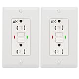 2 Pack - POWAWINI GFCI Outlet 15 Amp, Self-Test, UL