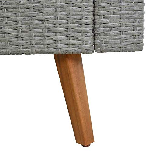 GXK Gartenmöbel Set Eck-Sitzgruppe Lounge Essgruppe Rattan Möbel Grau-Mix – Bild 7