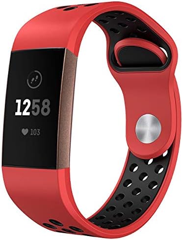 NO1seller Top Bands Compatible for Fitbit Charge 3 Small Large, Soft Silicone Sport Strap with Air Holes Replacement Wristband for Fitbit Charge 3 and Charge 3 SE Fitness Tracker