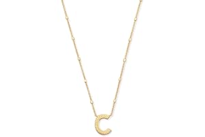 Kendra Scott Letters A-Z Pendant Necklace for Women, Fashion Jewelry, 14k Gold-Plated Brass