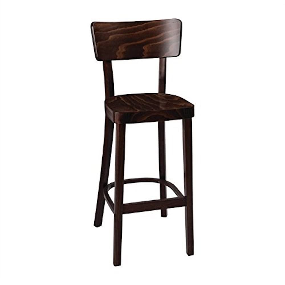 Fameg DC357 Plain High stool, Walnut Finish