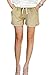COCOLEGGINGS Womens Drawstring Elastic Waist Cotton Linen Casual Beach Shorts