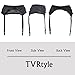 TVRtyle Women's Mysterious Sexy Black 4 Vintage Metal Clips Garter Belts for Stockings