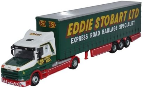 Oxford Diecast 1:76 Eddie Stobart Scania T Cab Curtainside Collectable model 76TCAB007, Multicolor, 24.7 cm