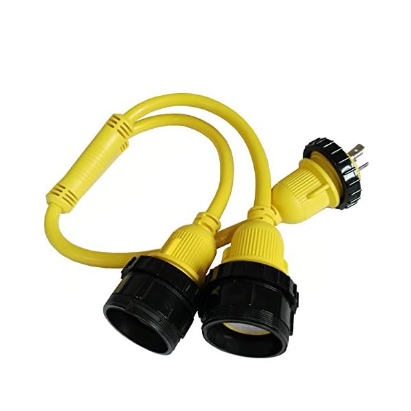 Parkworld-692040-Marine-30-AMP-Shore-Power-1-to-2-Y-Adatper-L5-30P-Male-Plug-to-L5-30R-Female-2EA-connector