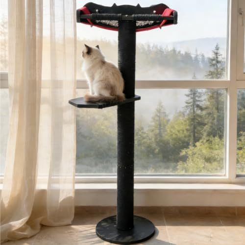 Cat Window Perch Scratching Post Strong Supported