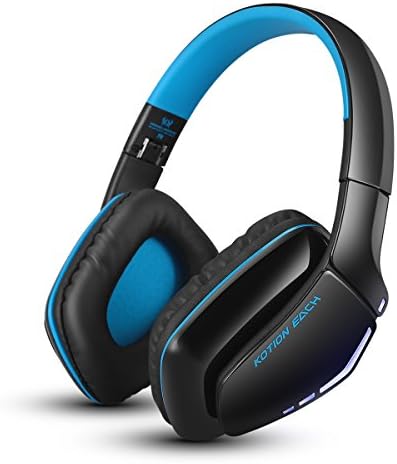 Bluetooth Headphones EZPart Wireless Headset Foldable Gaming Headset with Mic for Smartphones Computers PS4 (black and blue)