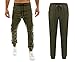 MODCHOK Men's Casual Outdoor Chinos Slim Fit Sweat Pants Sports Jogger Trousers Army Green M